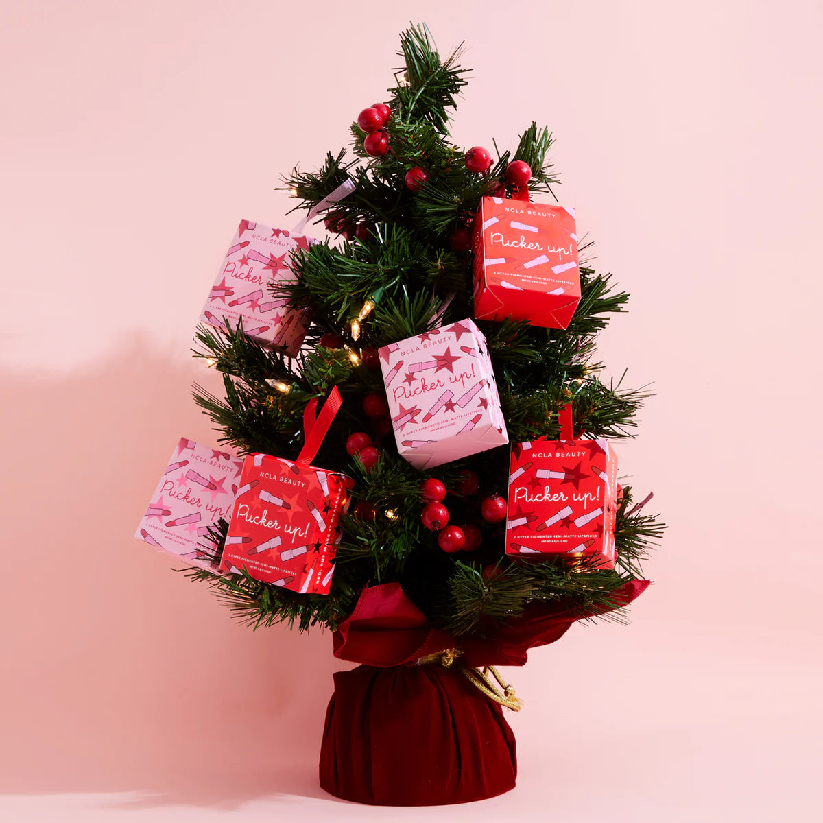 Pucker Up Pink Lipstick Holiday Gift Set
