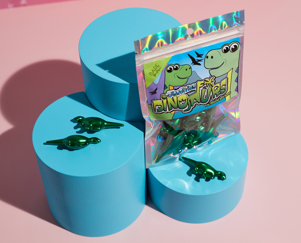 15 x Dinosaur Shaped Bath Pearls - Kiwi Scented