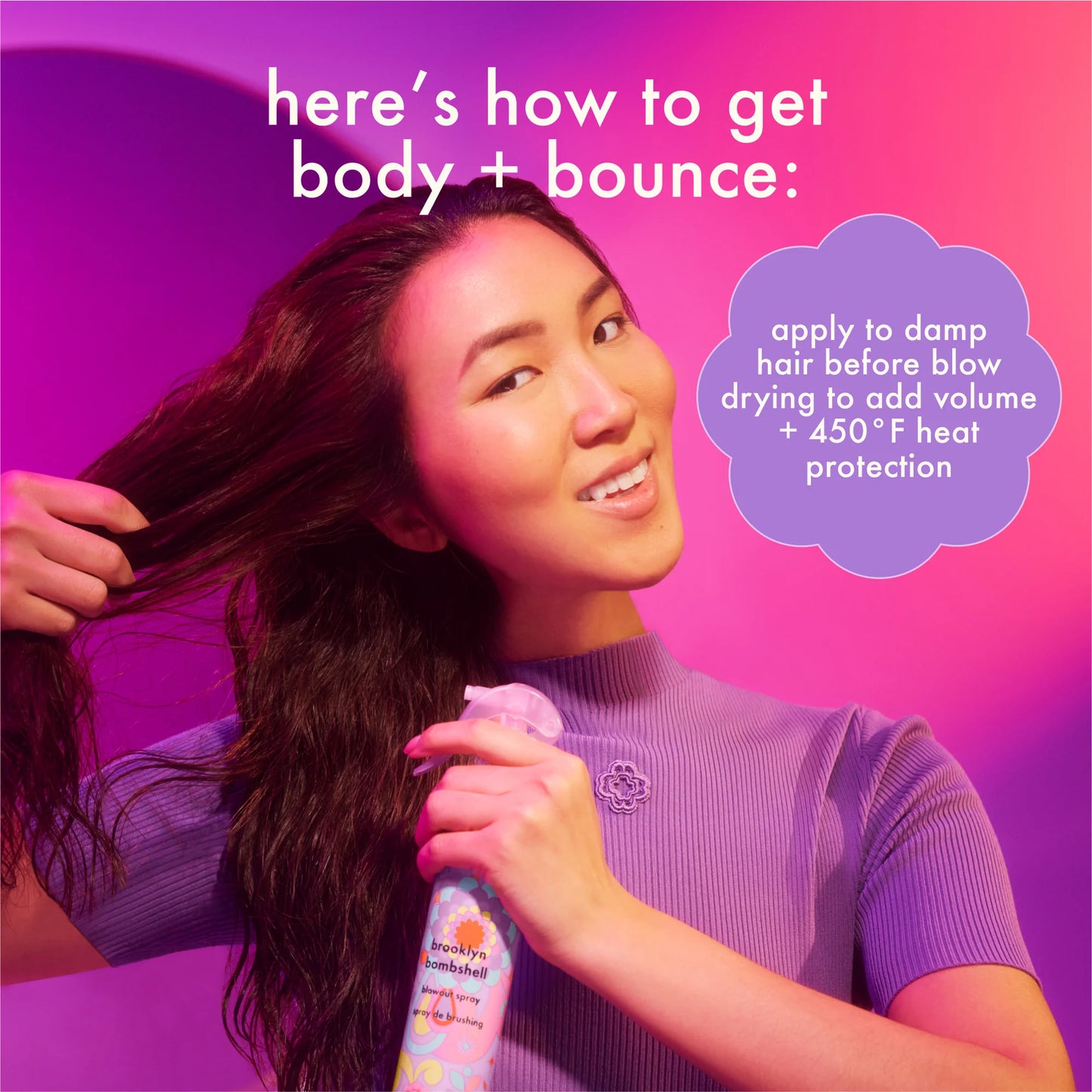 Brooklyn bombshell blowout + blow dry spray