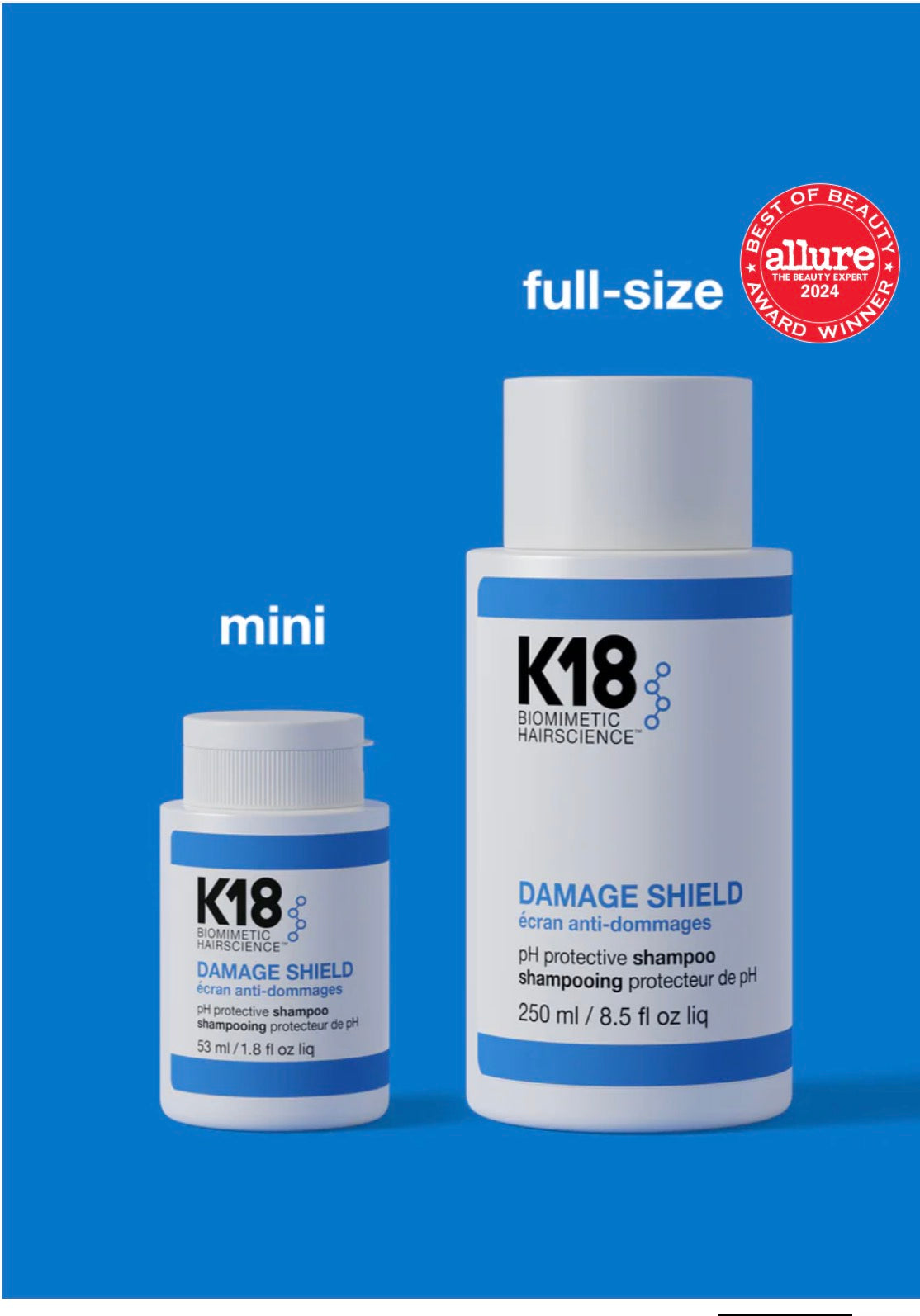 K18 Mini Damage Shield pH protective shampoo