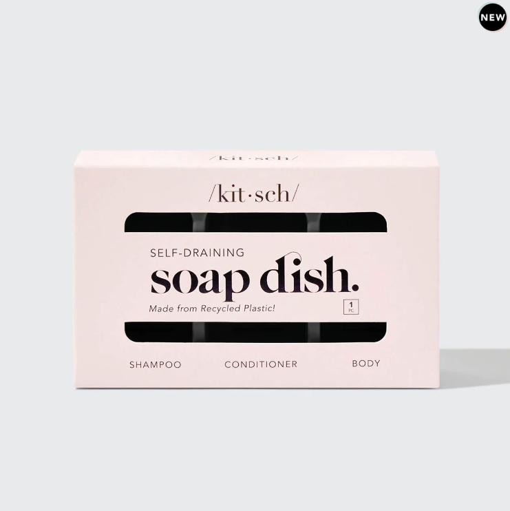 Self-Draining Soap Dish - Black