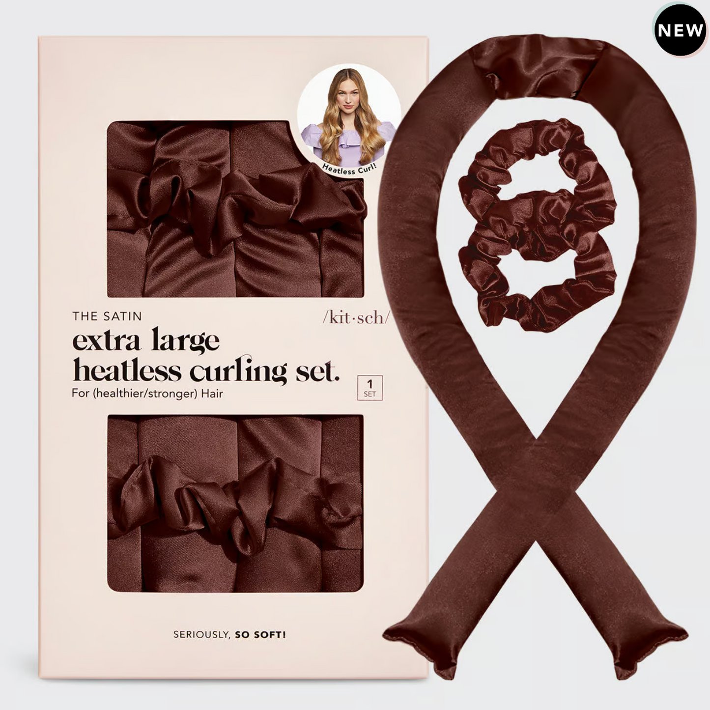 XL Heatless Hair Curler - Chocolate