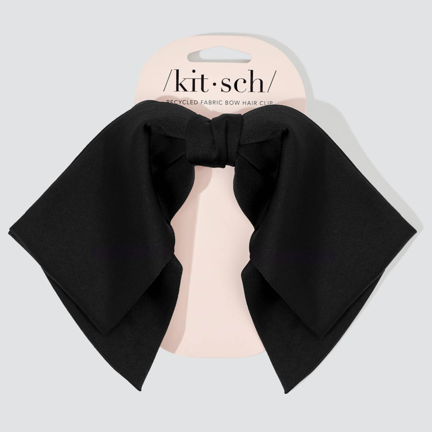 Recycled Fabric Bow Hair Clip - Black