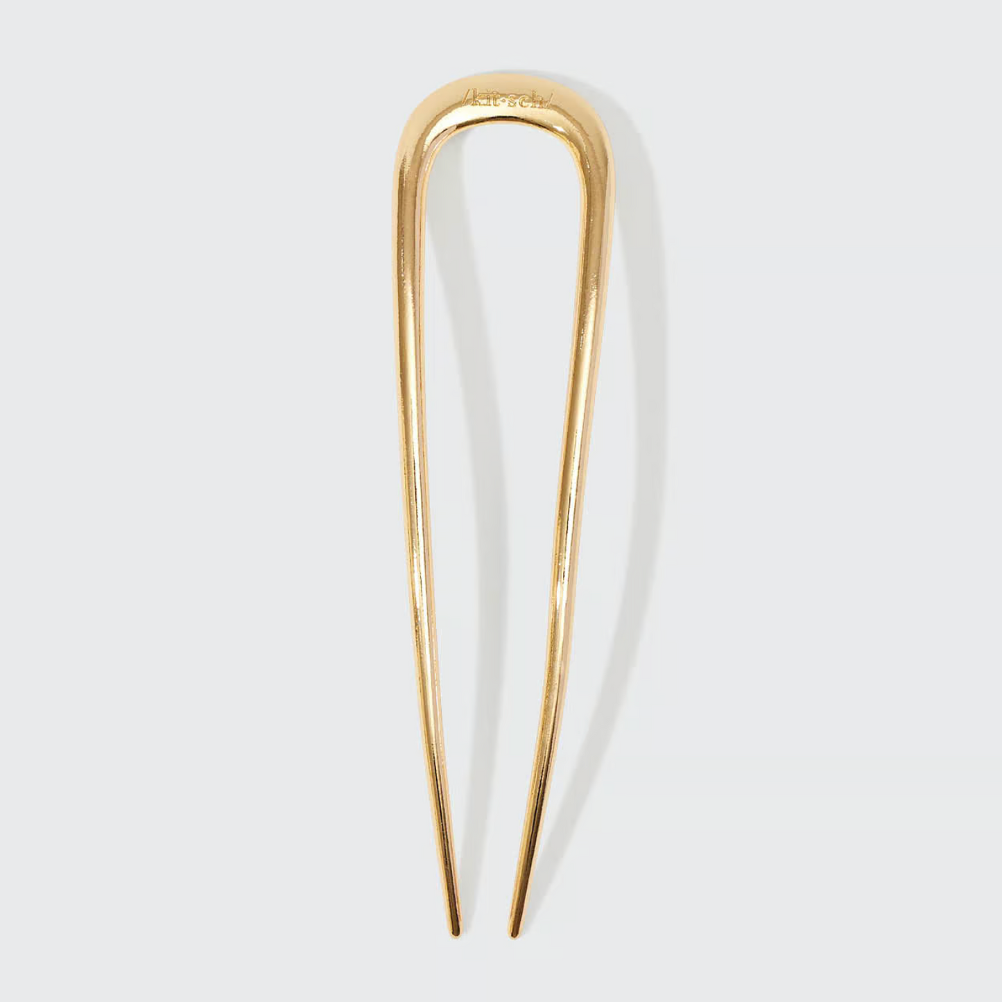 Metal Enamel French Hair Pin - Gold