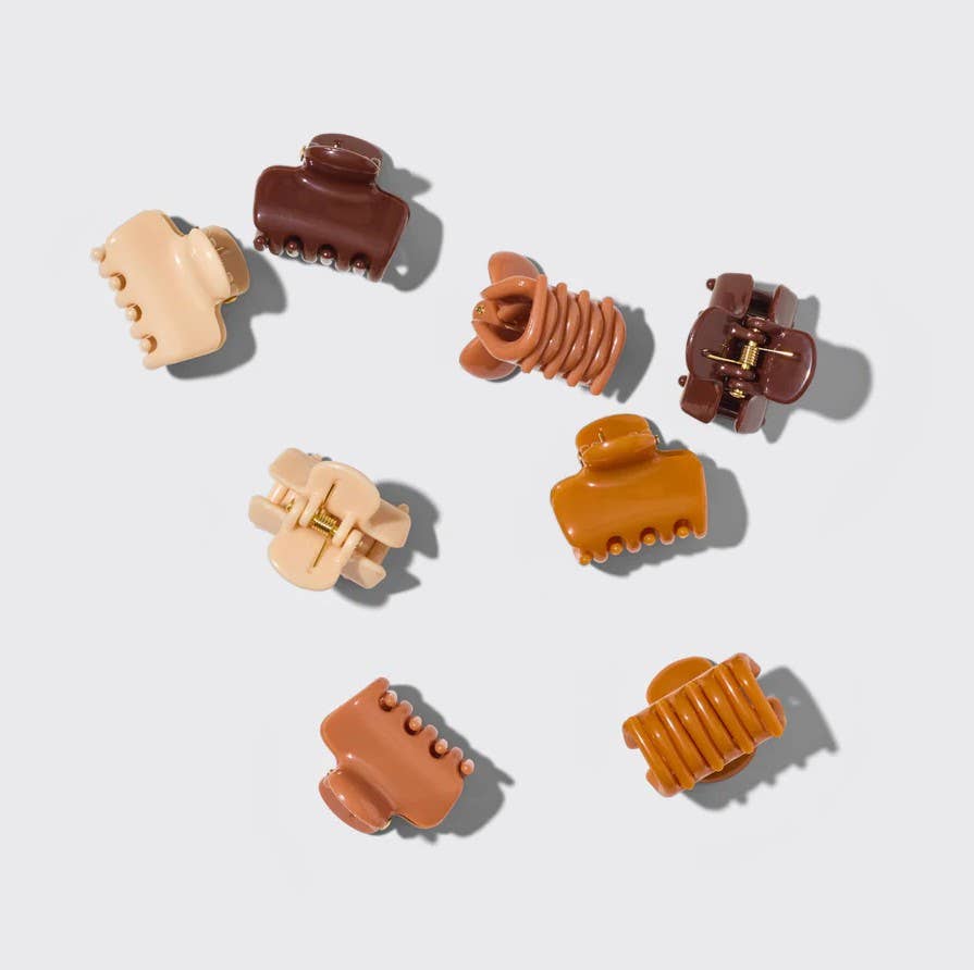 Recycled Plastic Mini Cloud Clips 8pc Set - Sedona