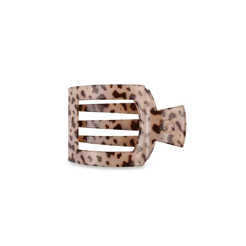 Blonde Tortoise Flat Square Clip