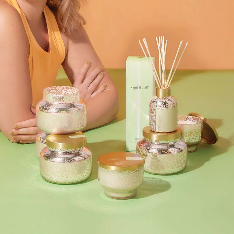 Honeydew Crush Mercury Iridescent Inverted Jar, 10 oz