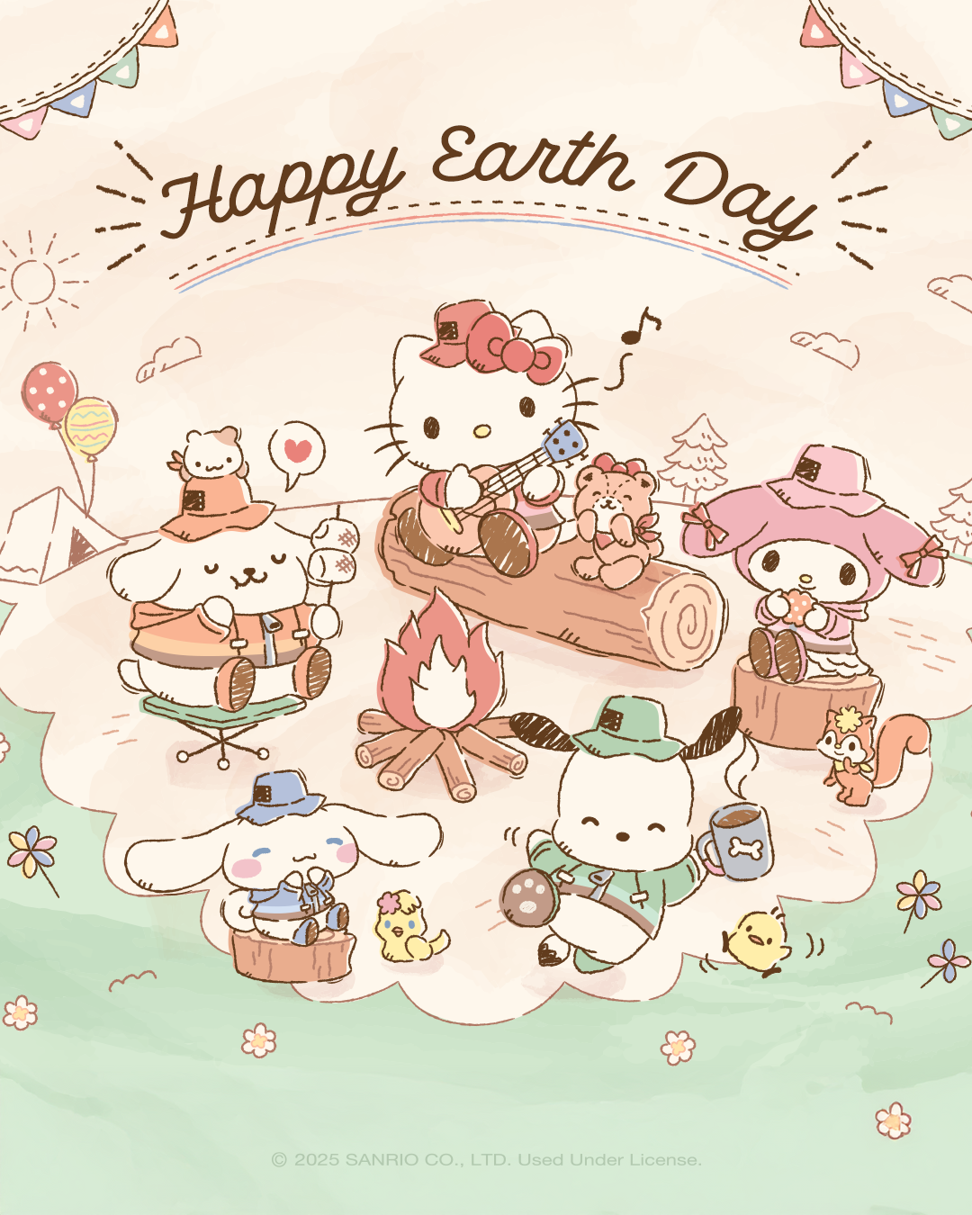 Hello Kitty & Friends Camping 7-Day Set © Sanrio