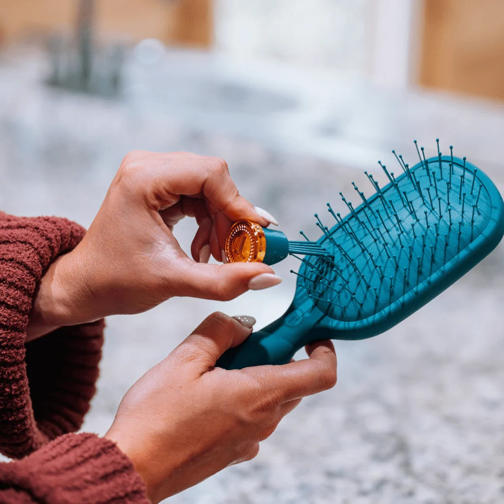 Detangler Hair Brush for Medium Hair - Teal With It - Full Size