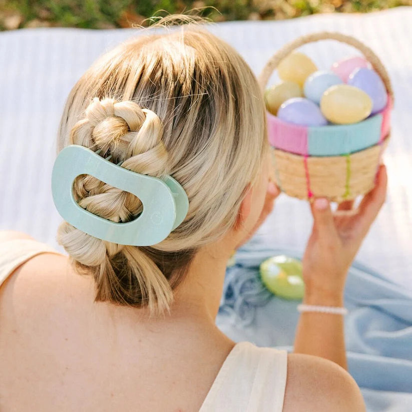 Dew Drop Flat Round Hair Clip