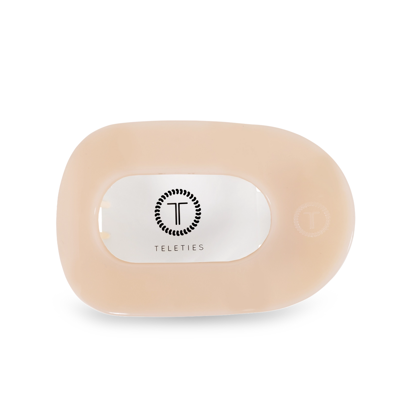Almond Beige Flat Round Clip (3 sizes)