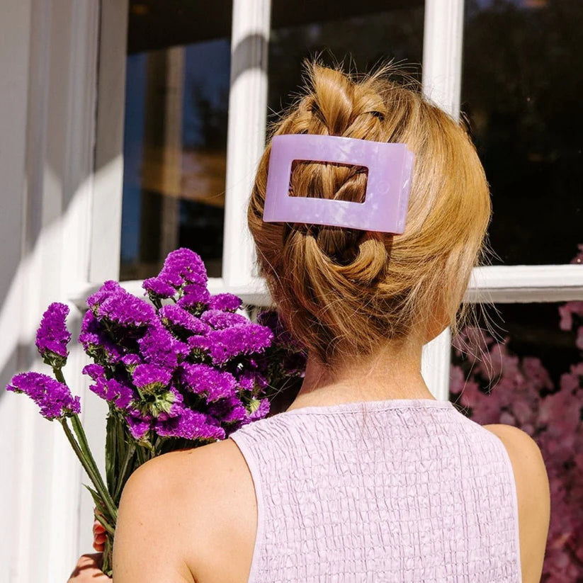 Lavender Mist Large Flat Rectangle Hair Clip