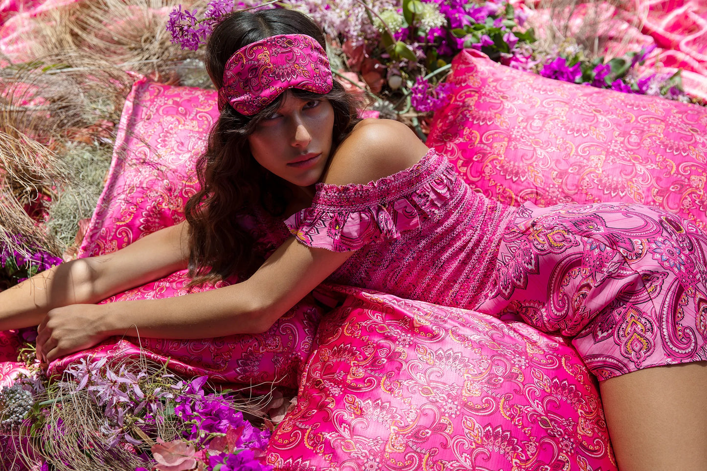 Slip x Alice & Olivia - Spring Paisley King