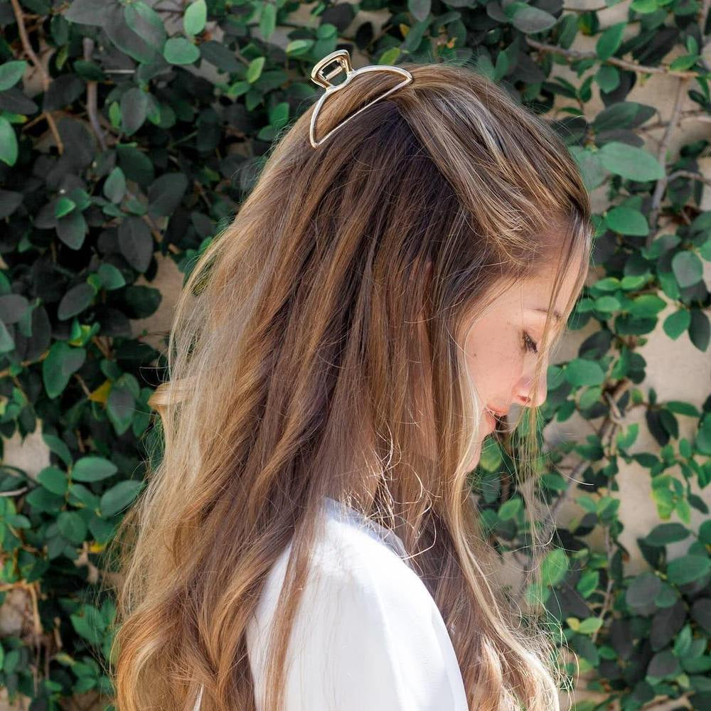 OPEN SHAPE CLAW CLIP - GOLD