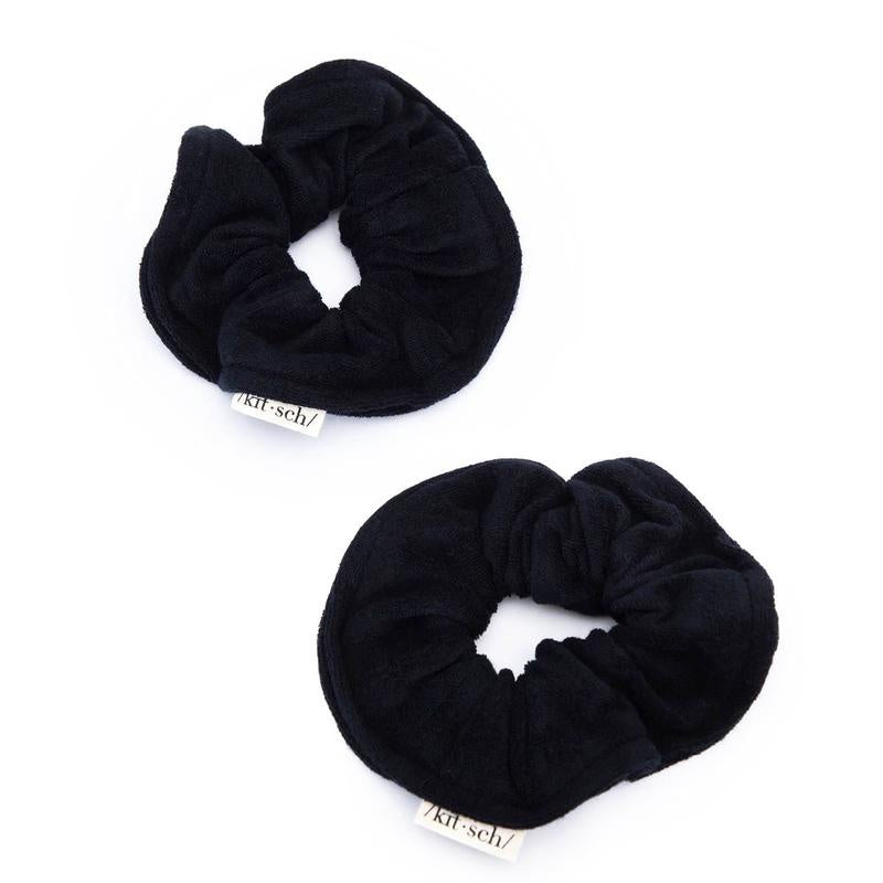 Eco-Friendly Towel Scrunchies - Black