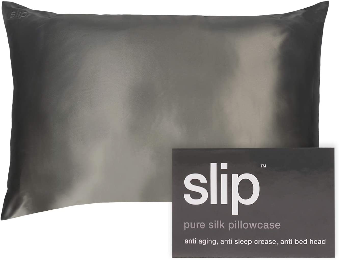 Slip Pure silk pillowcase - King - charcoal