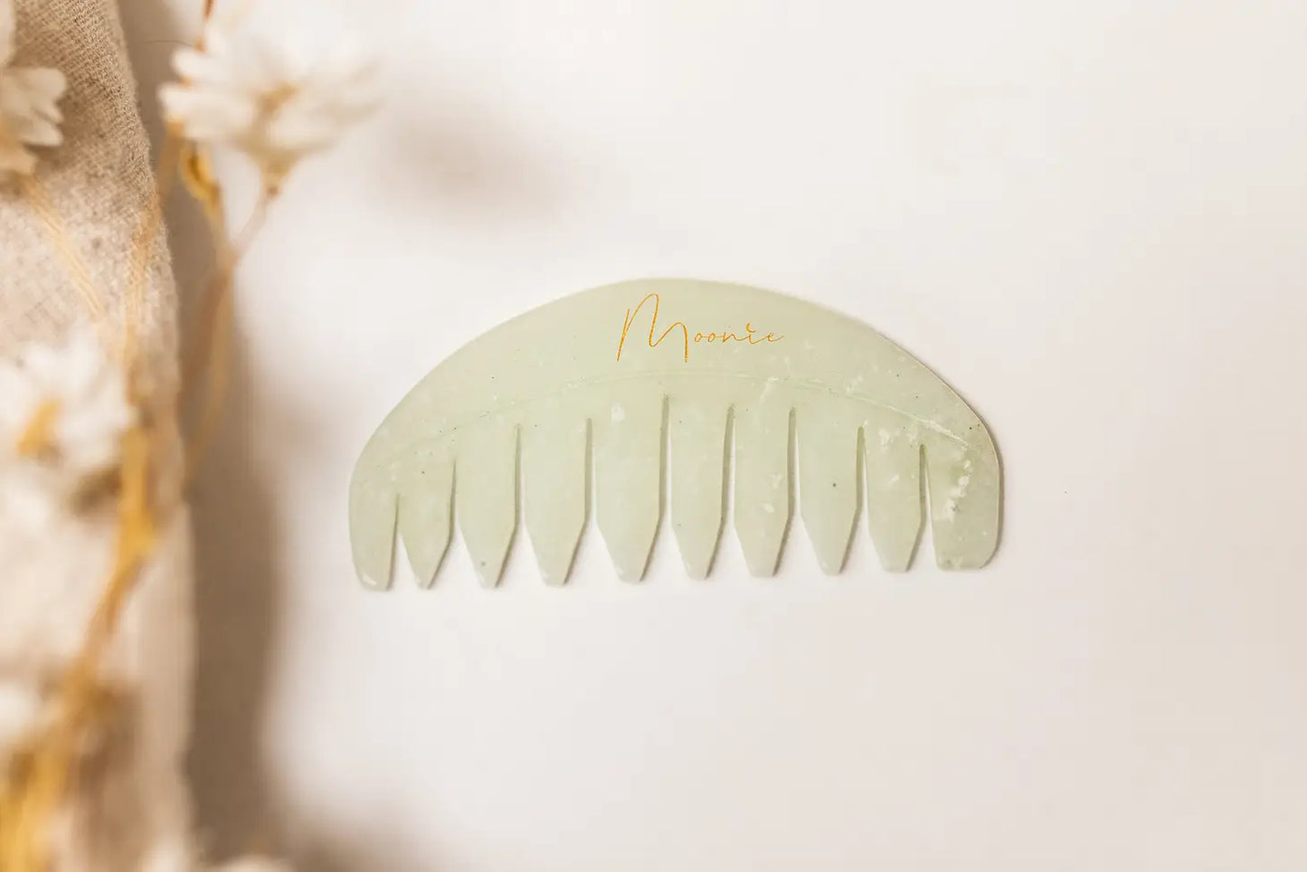 Moonie Green Jade Massage Comb