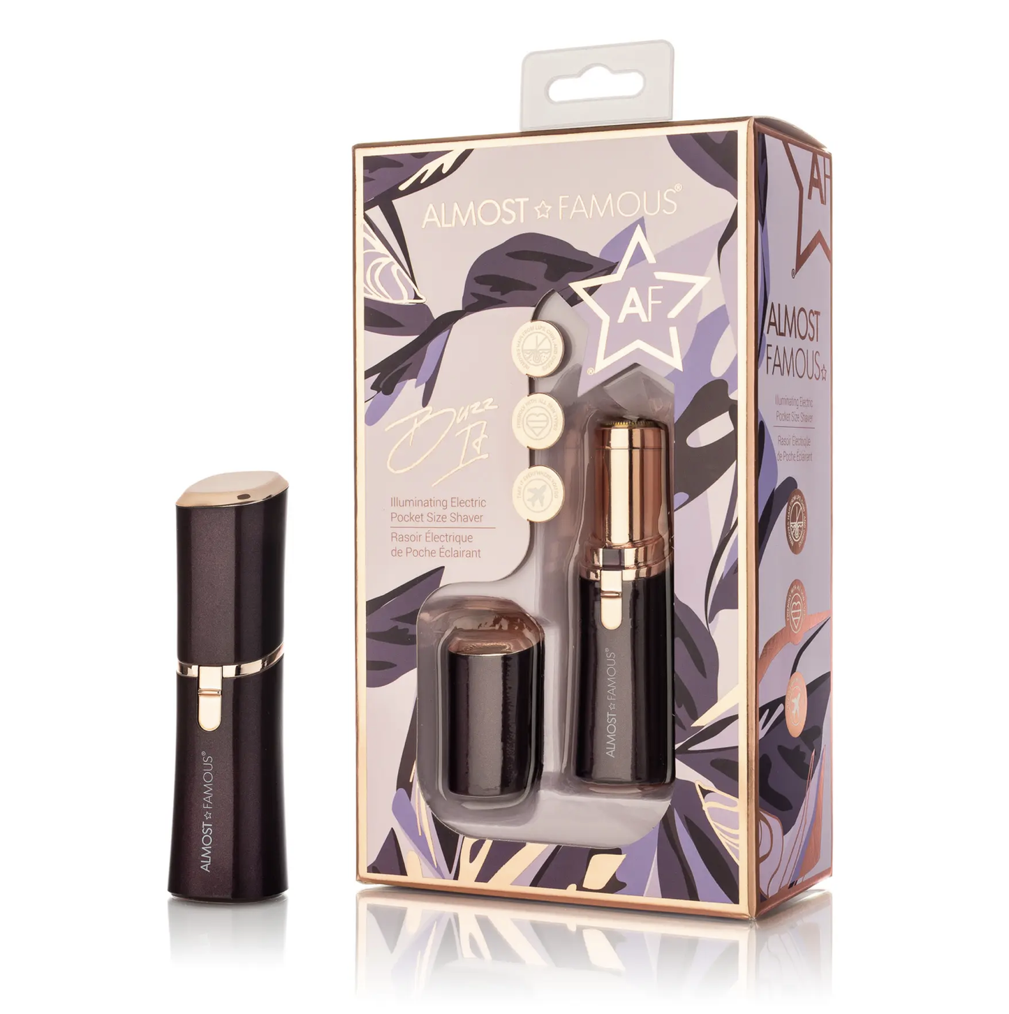 BUZZ It Shaving Wand with Rose Gold Accents - Twilight