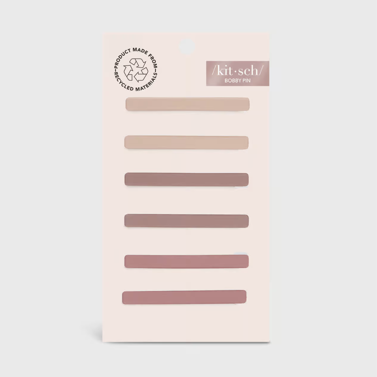 Enamel Bobby Pins 6pcs- Terracotta