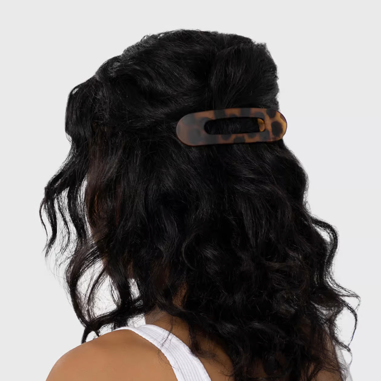 Flat Lay Claw Clip 2pc Flat - Black & Tort