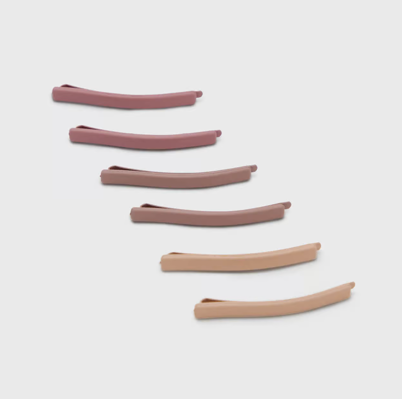 Enamel Bobby Pins 6pcs- Terracotta