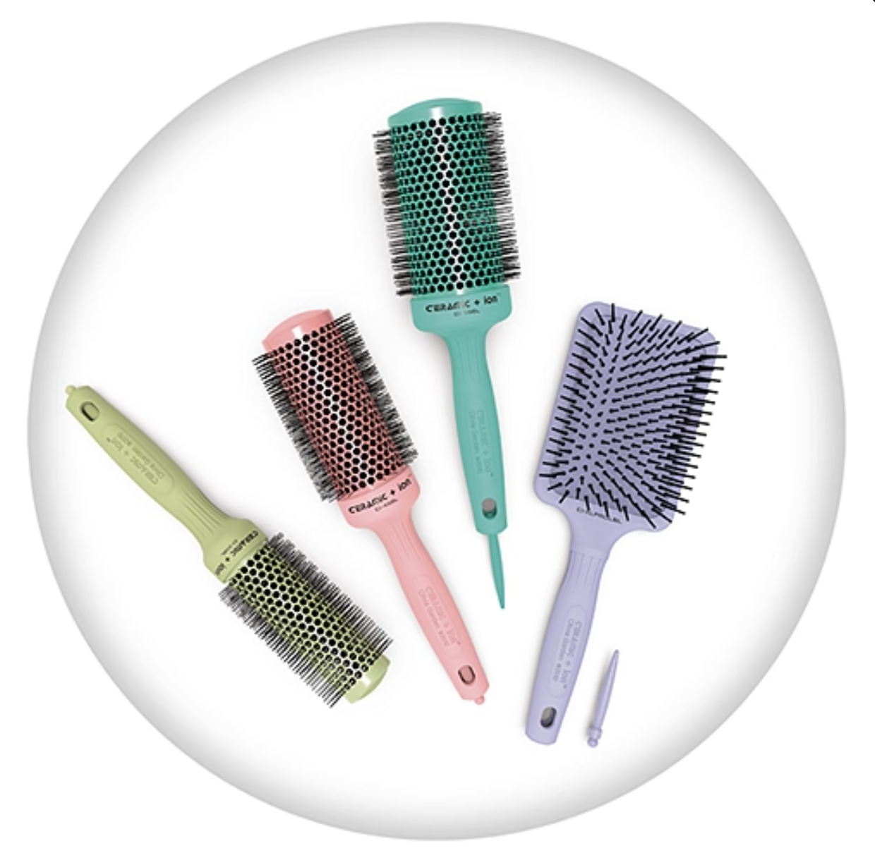 Olivia Garden Ceramic + Ion Thermal Ci-55 Round Brush Blossom