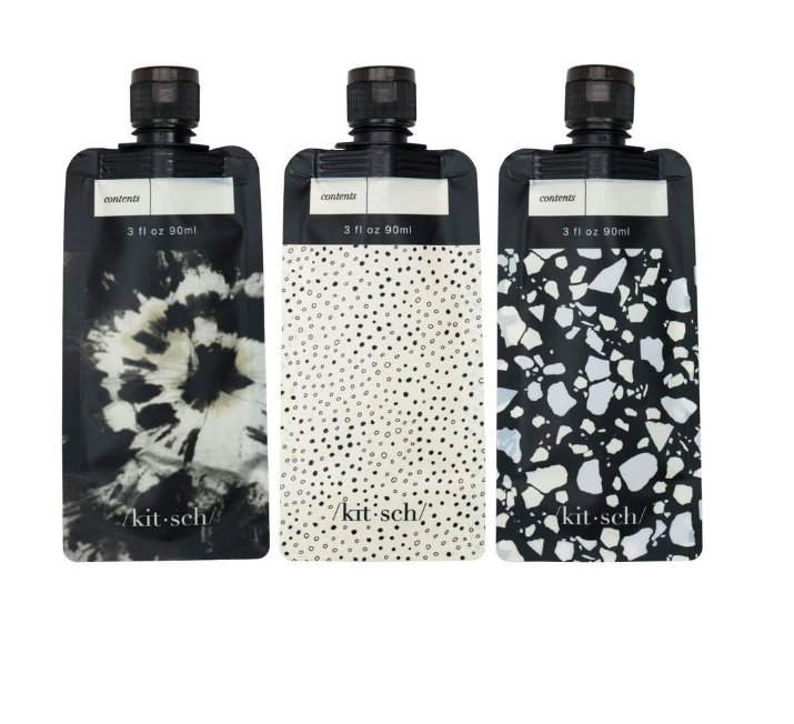 Refillable Travel Pouch 3 pc set