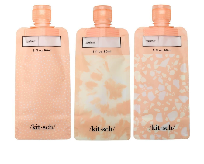 Refillable Travel Pouch 3 pc set