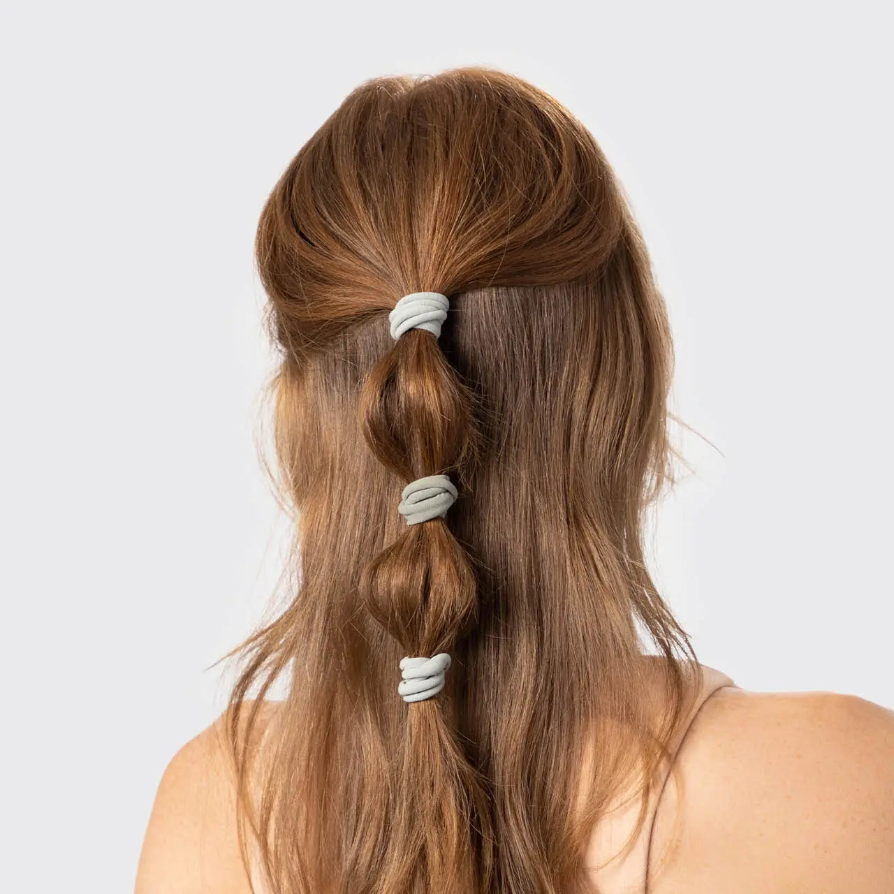 Recycled Nylon Hair Elastics 20 pc - Eucalyptus