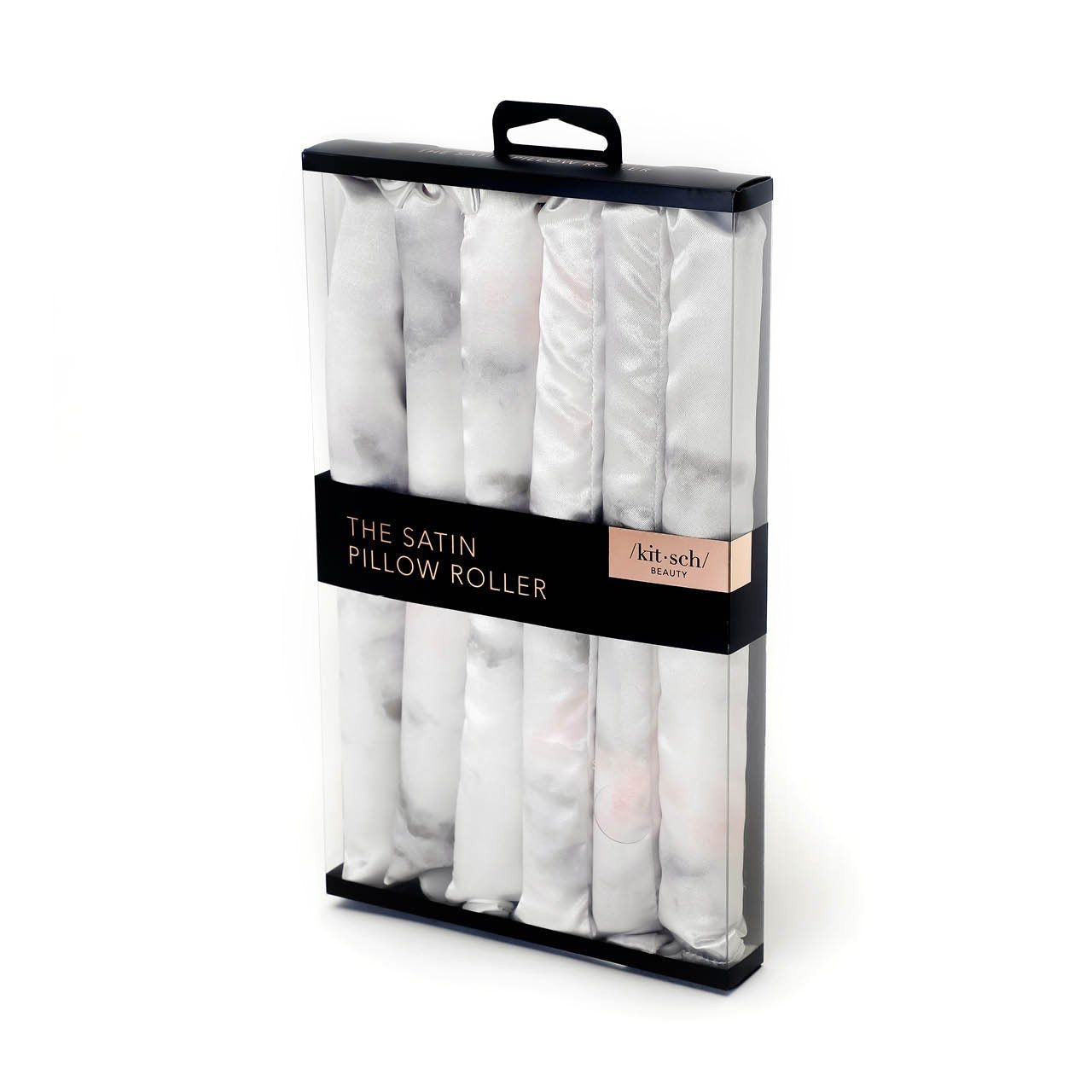 Satin Heatless Pillow Rollers 6pc- Soft Marble