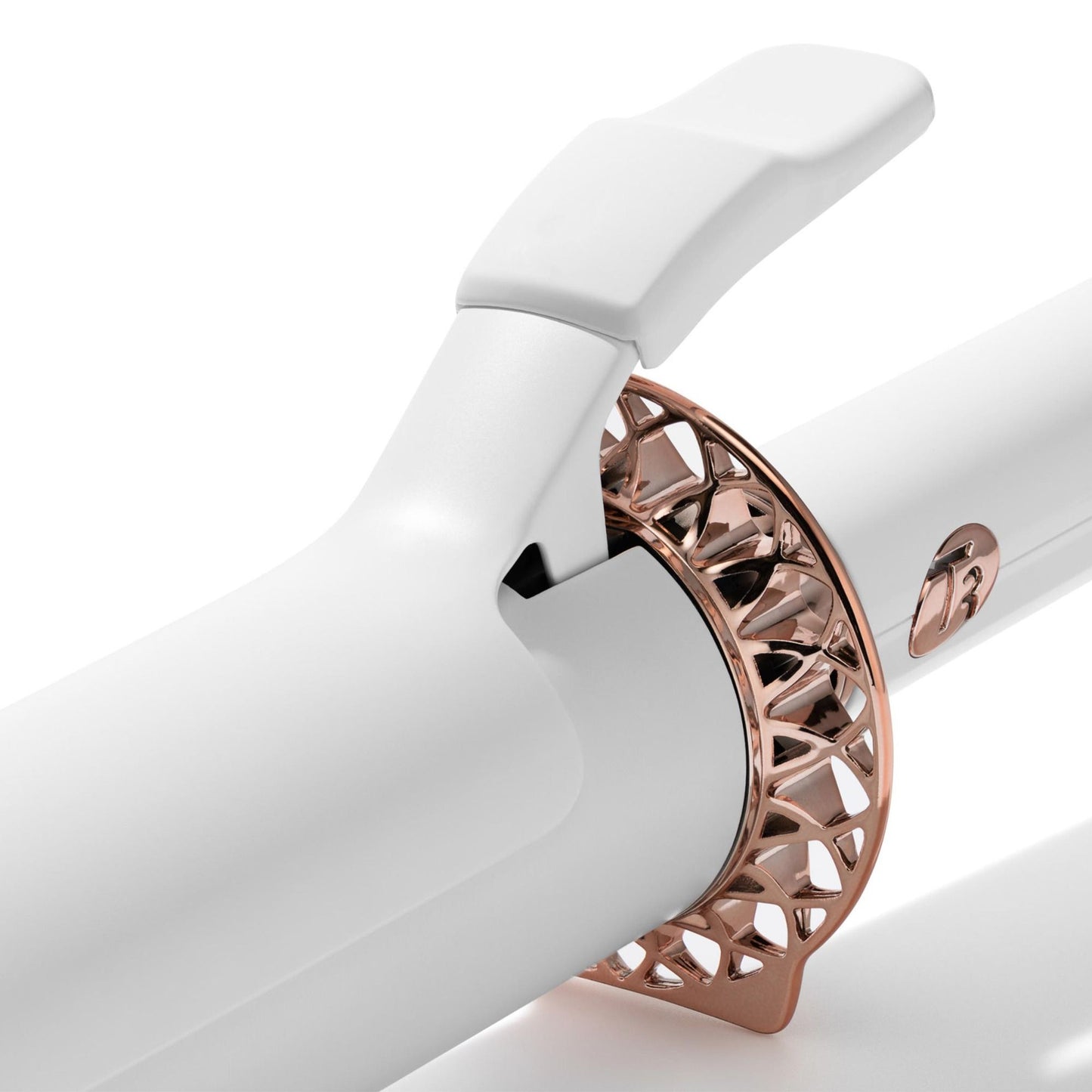 BodyWaver 1.75” Professional Ceramic Styling Iron for Waves and Volume (White & Rose Gold)