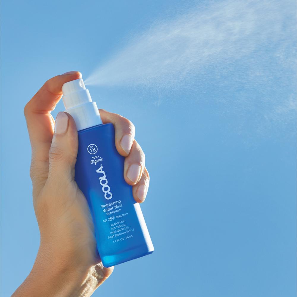 360° Refreshing Water Mist Organic Face Sunscreen SPF 18
