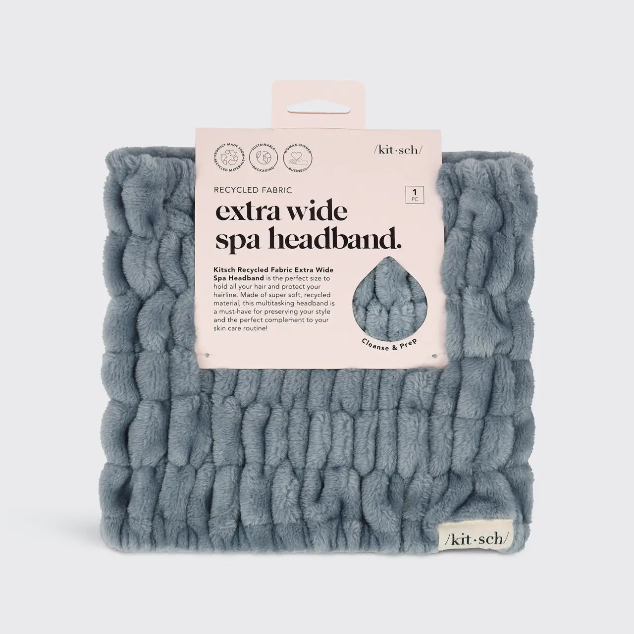 Extra Wide Spa Headband (misty blue)