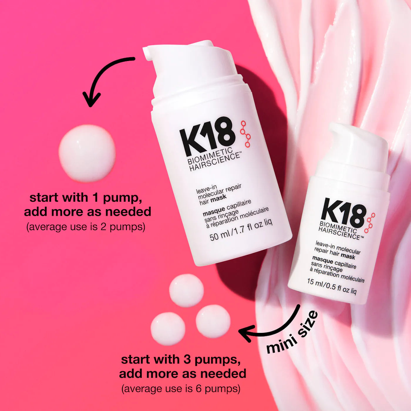 Leave-in molecular repair hair mask