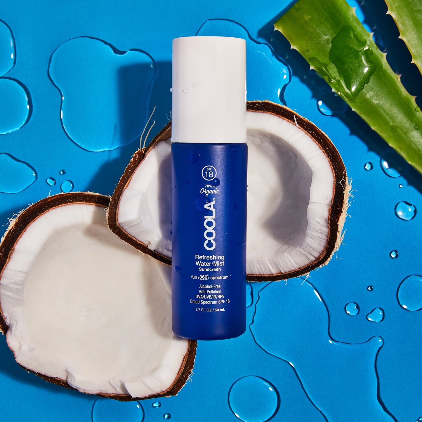 360° Refreshing Water Mist Organic Face Sunscreen SPF 18
