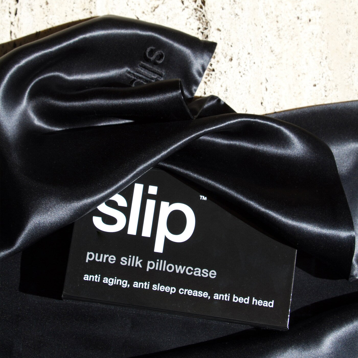 Slip Pure silk pillowcase - King - black