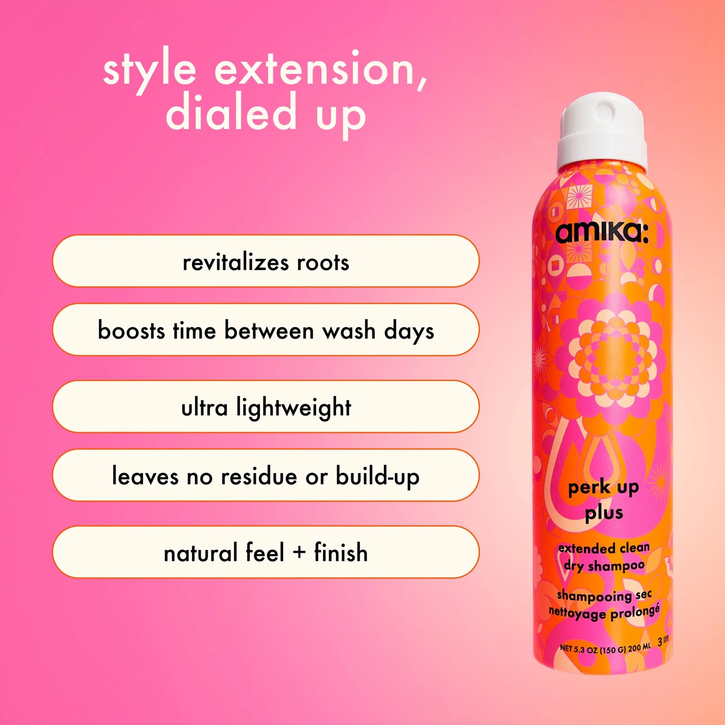 Perk Up Plus Extended clean dry shampoo