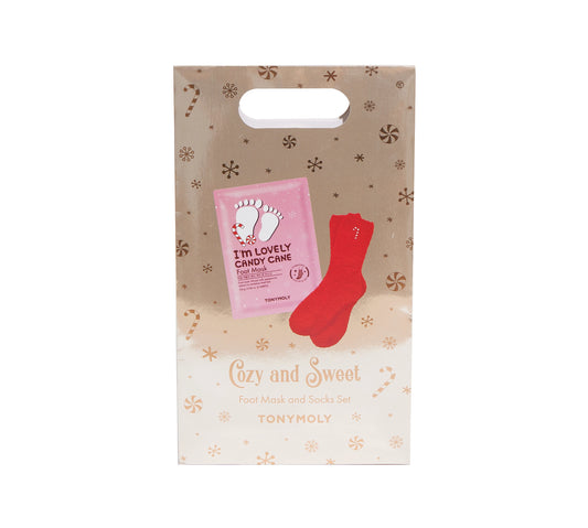 I'm Lovely Candy Cane - Foot Mask and Sock Set