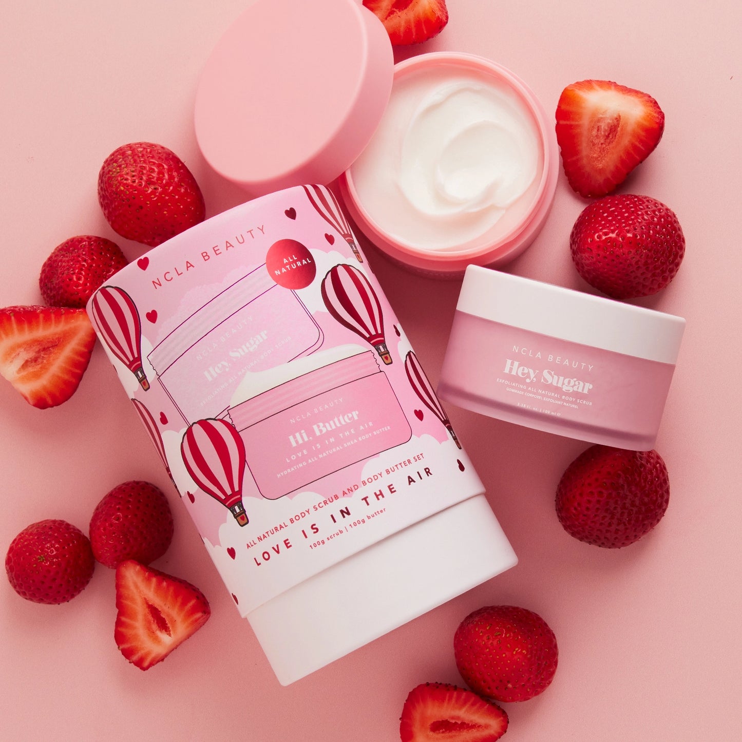 Love Is in the Air Strawberries & Champagne Body Care Set
