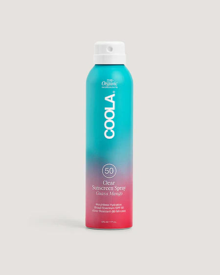Clear Sunscreen Spray SPF 50 • Organic Guava Mango