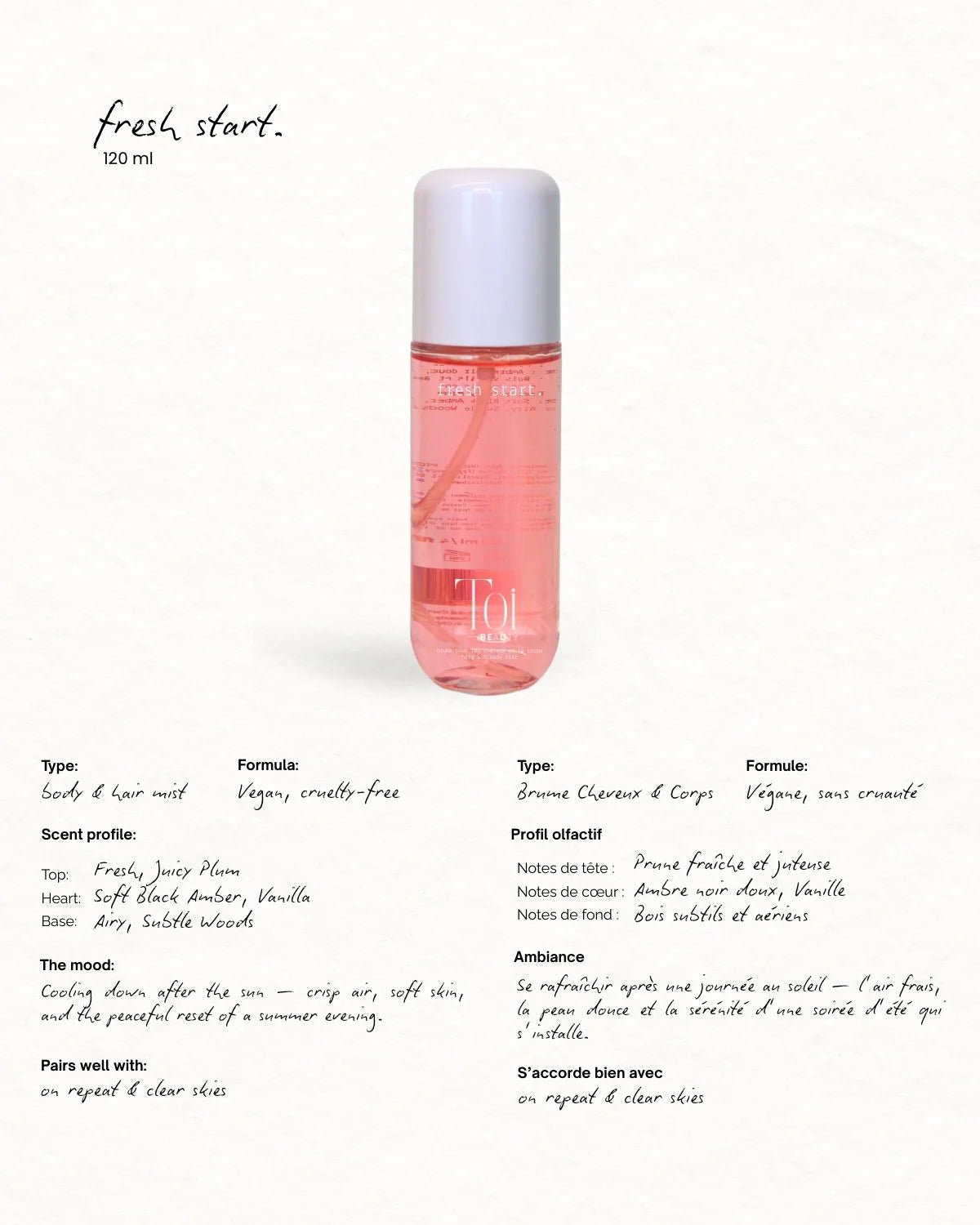 Hair and Body Spray Mist