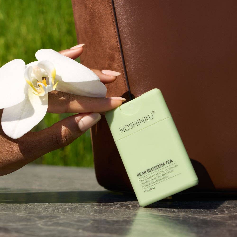 Refillable Pear Blossom Tea Hydrating Pocket Hand Sanitizer