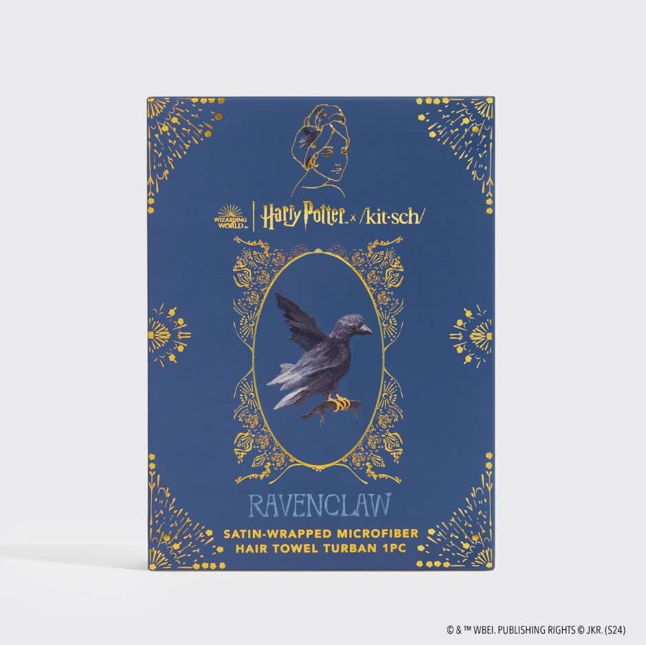 Harry Potter x Kitsch Satin-Wrapped Hair Towel - Ravenclaw