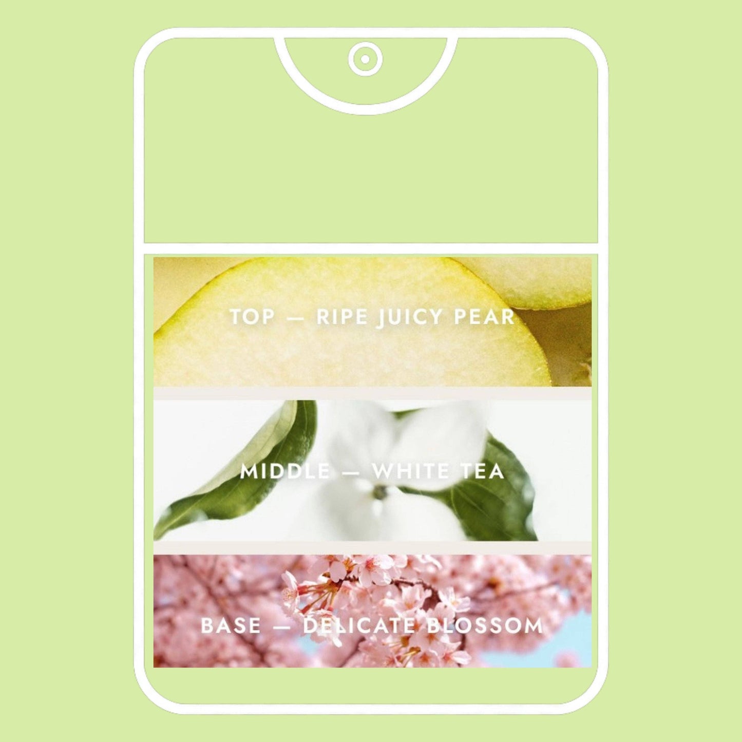 Refillable Pear Blossom Tea Hydrating Pocket Hand Sanitizer