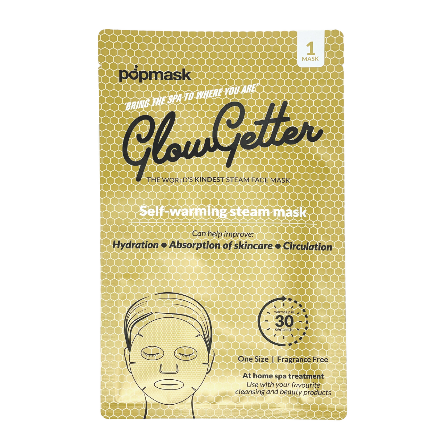 Glow Getter Self-warming Full Face Steam Masks (3 Pack)