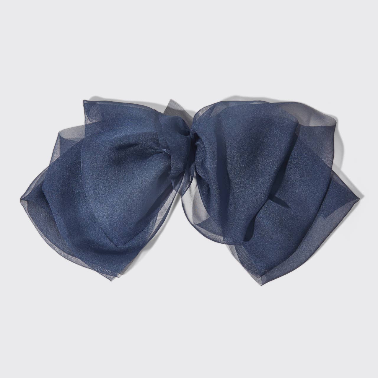 Chiffon Bow Hair Clip - Blue Orchid