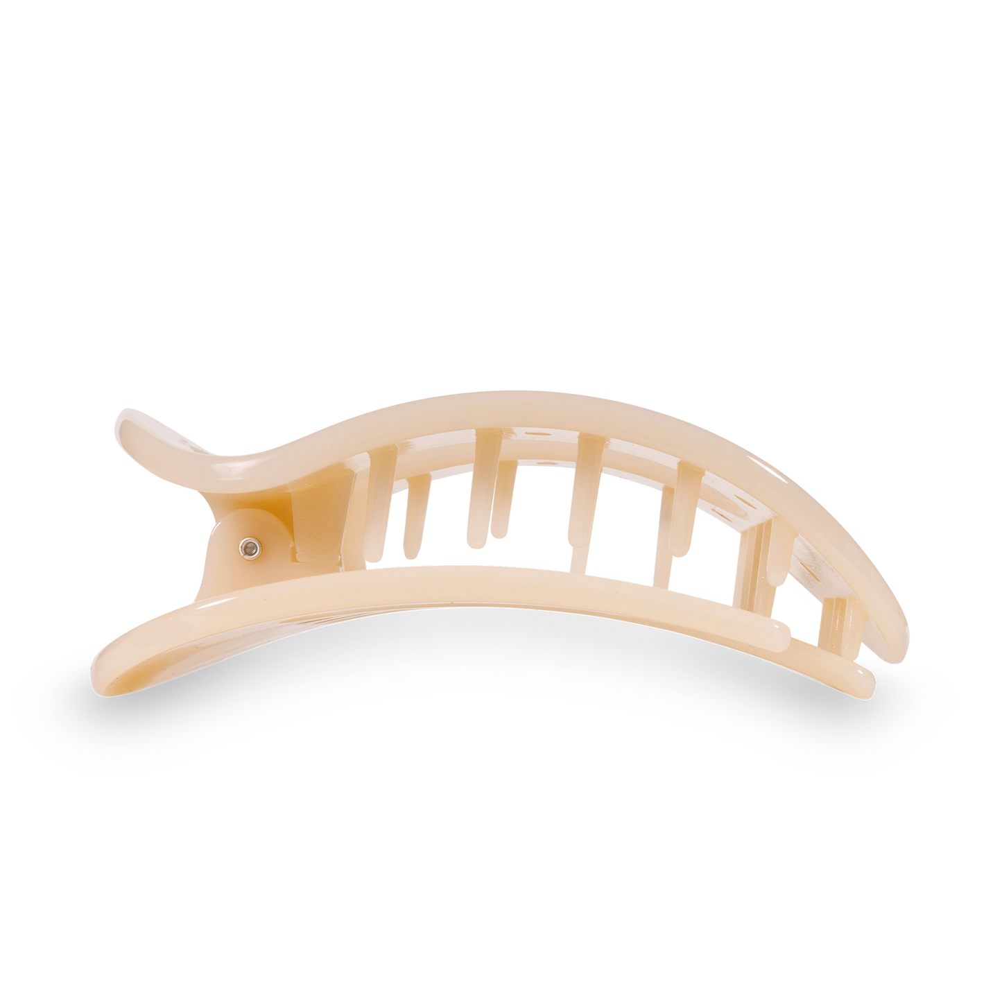 Almond Beige Flat Round Clip (3 sizes)