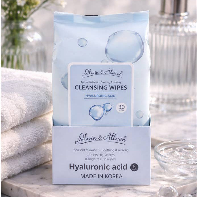 Soothing Hyaluronic Acid Makeup Wipes (30 Sheets)