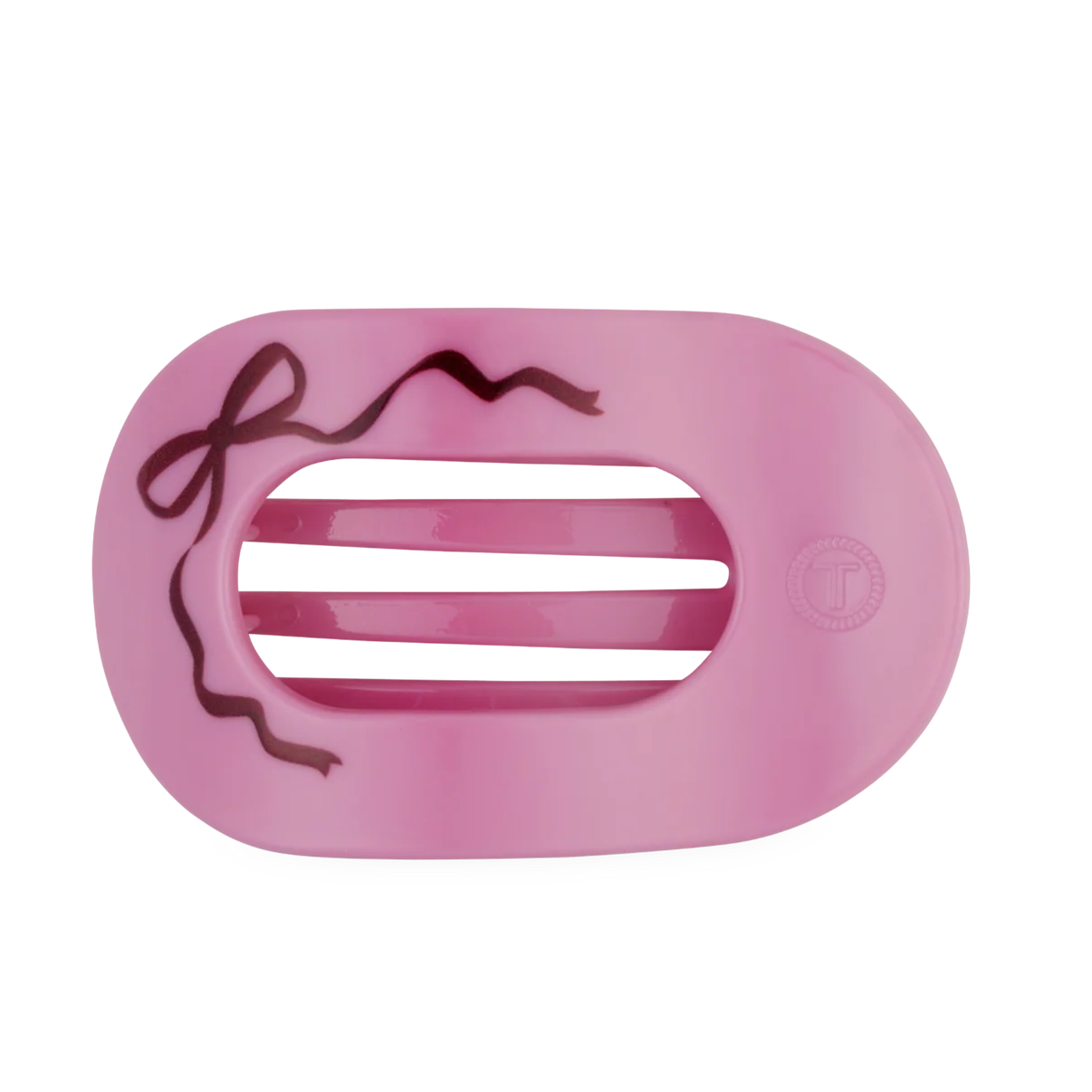 Just Add a Bow Flat Round Hair Clip