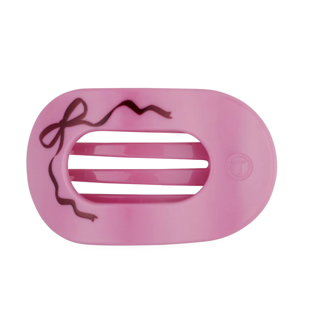 Just Add a Bow Flat Round Hair Clip